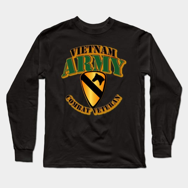 1st Cav - Vietnam - Combat Vet Long Sleeve T-Shirt by twix123844